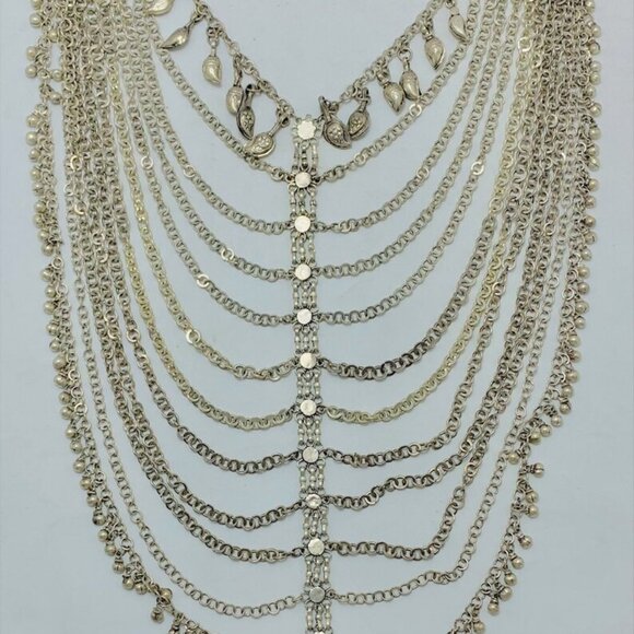 Multi-Strand Necklace, Oversized Handmade Kuchi Necklace - Picture 6 of 10